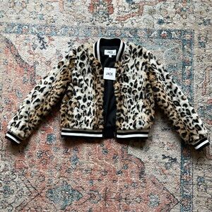 Cat Power Leopard Faux Fur Bomber